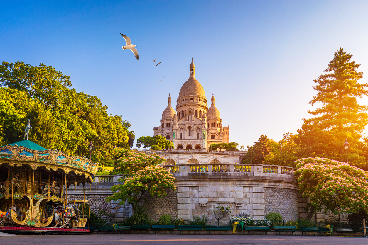 Porte d'entrée maison de Maître Montmartre. Porte Bois